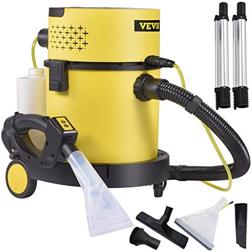 VEVOR 4-in-1 nat- en droogzuiger multifunctionele stofzuiger van PP 20 l 1200 W 2 pk HEPA-filter spons 17 kPa met afstandsbediening 5 borstels kabel 4,5 m slang 1,5 m voor huis garage 45 x 39 x 56,5