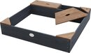 AXI Amy Houten Zandbak Antraciet/Bruin - Incl. Beschermhoes, Opbergruimte en Zitbankjes - FSC hout - 115x115cm