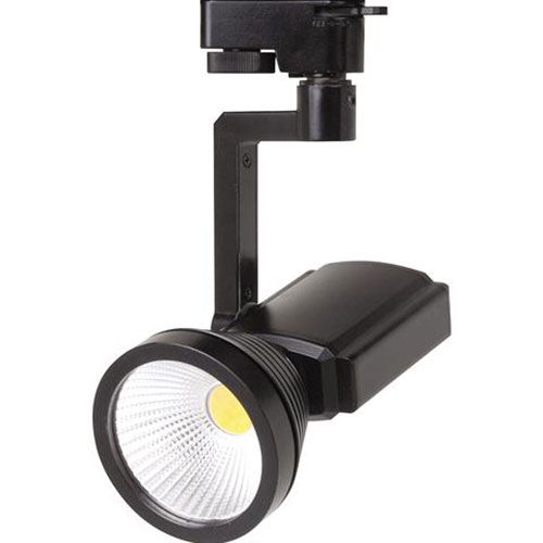BES LED LED Railverlichting - Track Spot - 7W 1 Fase - Rond - Natuurlijk Wit 4200K - Mat Zwart Aluminium