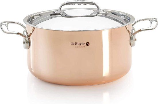 De Buyer Inocuivre Kookpan - RVS - 20 cm - Met Deksel