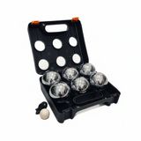 Merkloos Relaxdays Jeu de boules set - 6 ballen - Staal - met accessoires