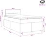 vidaXL Boxspringbed met matras Crèmekleurig 120 x 190 cm Stof
