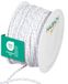 Halbach Seidenbänder Premium tweekleurig koord | breedte 4 mm lengte 25 m | made in Germany & Öko-Tex gecertificeerd | glinsterend satijnen koord van acetaat | kleur: wit/zilver