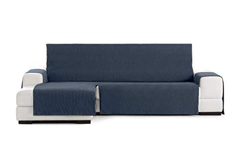 Eysa Practica sofa sprei chaise longue extra 290cm links frontalzicht kleur 03- Azul