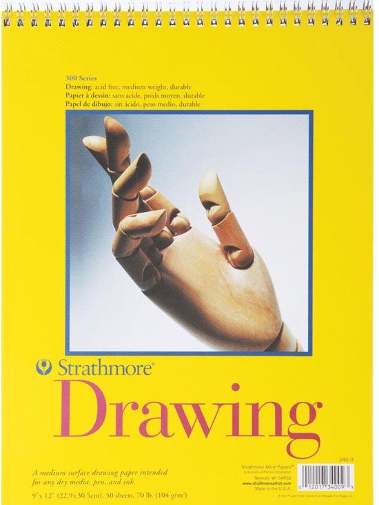 Strathmore Drawing Pad - 50 Pages - White - 114 gsm - 22.9 x 30.5 cm