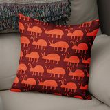 Bonamaison Decoratieve kussenhoes oranje Bordeux gooien kussenhoezen, home decoratieve kussenslopen voor woonkamer, bank, slaapkamer, grootte: 50x50 cm - ontworpen en vervaardigd in Turkije