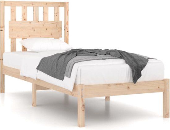 vidaXL Bedframe massief grenenhout 90x190 cm