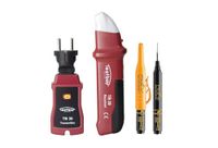 Testboy TB 30 actieset zekeringzoeker met PICA diepgatmarkering (precieze toewijzing van stroomonderbrekers, contactloze spanningstester, optisch en akoestisch display), rood/zwart