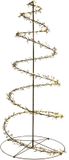 Anna's Collection LED kerstboom spiraal - zwart - 120 cm - metaal - 480 LED - warm wit