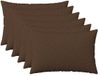 vidaXL Kussensloop 6 stuks Bruin Katoensatijn 30 x 50 cm