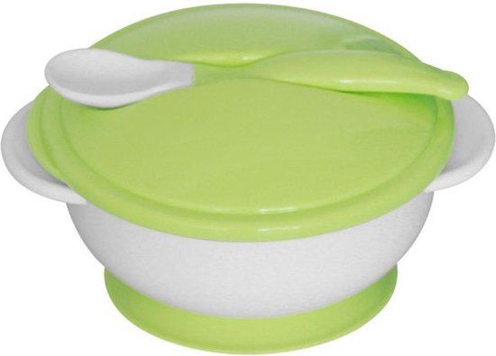 Lorelli Kommetje Met Zuignap & Lepel Mint Green