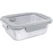 Nerthus FIH 1543 roestvrij stalen lunchbox 1200 ml met glazen deksel hermetisch magnetronbestendig zonder deksel ideaal voor werk