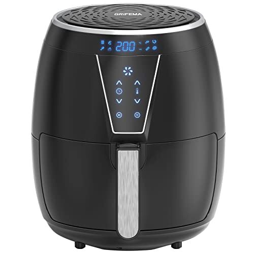 GRIFEMA GC2002 oil without oil 4.5L / 1500W with touch LED screen, hot air fryer with 8 presets of fast air circulation, 60-minute time and adjustable temperature