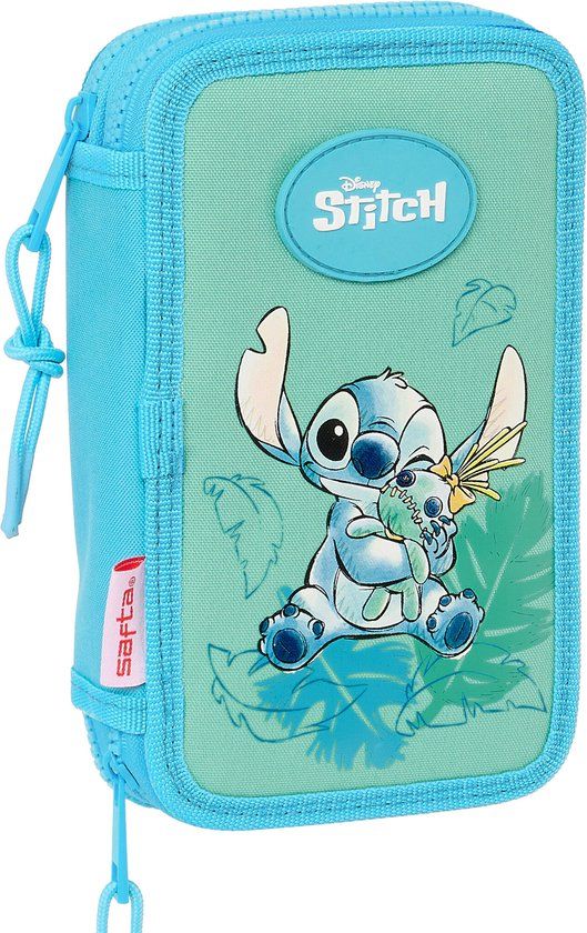 Disney Stitch Gevuld Etui, Scrump - 28 stuks - Blauw