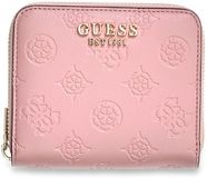 GUESS Carmella SLG Small Zip Around Wallet Light Pink Logo Portemonnee