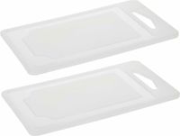 Excellent Houseware planche à découper - 2x - blanc - plastique - 25 x 15 cm