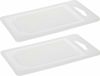 Excellent Houseware planche à découper - 2x - blanc - plastique - 25 x 15 cm
