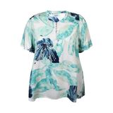 Zhenzi Gebloemde Blousetop Blauw