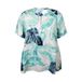 Zhenzi Gebloemde Blousetop Blauw