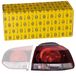 HELLA 2SD 009 922-131 Achterlicht Helder/Rood Buitendeel VW Golf VI (5K1) Basic Highline Links Verkeer rechts