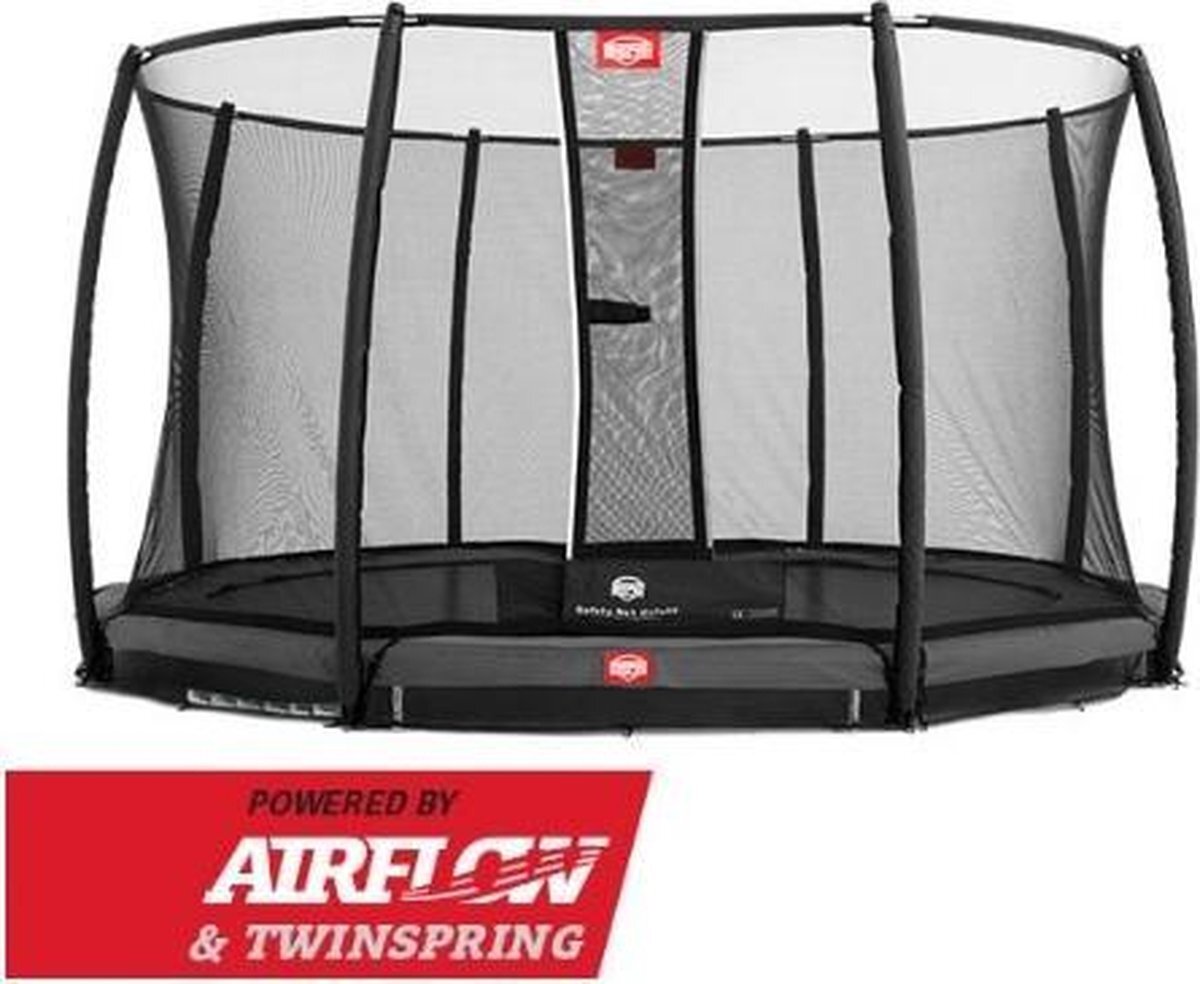 Berg Trampoline InGround Champion Grey 380 + Safety Net Deluxe