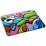 PEDEA Gaming en Office muismat met vastgenaaide randen en antislip onderkant Graffiti Art 22 x 18 cm graffiti-art
