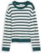 Tom Tailor - Pull en maille à rayures - Taille M - blanc vert maille rayure