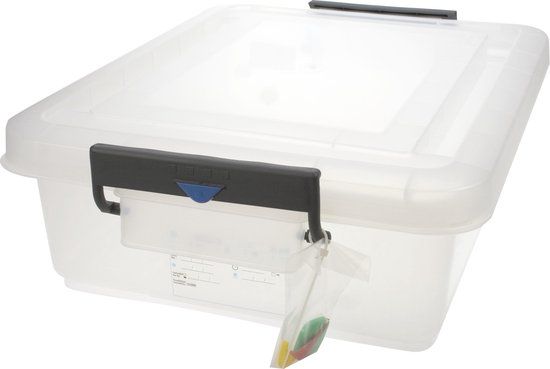 Araven Opbergbak met deksel - 30 l - Wit