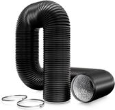 PromoHome® tuyau d'évacuation en PVC, 75 mm - 3 mètres, avec 2 colliers de serrage en acier inoxydable