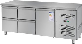 Royal Catering Koelwerkbank - 403 l - 1 deur - 4 schuifladen