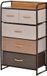 Commode meuble de rangement 5 tiroirs pliants en tissu 58 x 29 x 99 cm multicolore