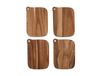 House Doctor Planche à découper Eya 13x18 cm, lot de 4 Acacia