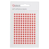 Blick Labels, rood, zelfklevende stickers, gekleurde stippen, cirkels, 5 mm, 980 etiketten