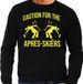 Bellatio Decorations Apres ski sweater heren - zwart - glitter geel - XL