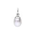 Lucardi Dames Stainless steel bedel met parel - Hanger - Staal - Zilverkleurig