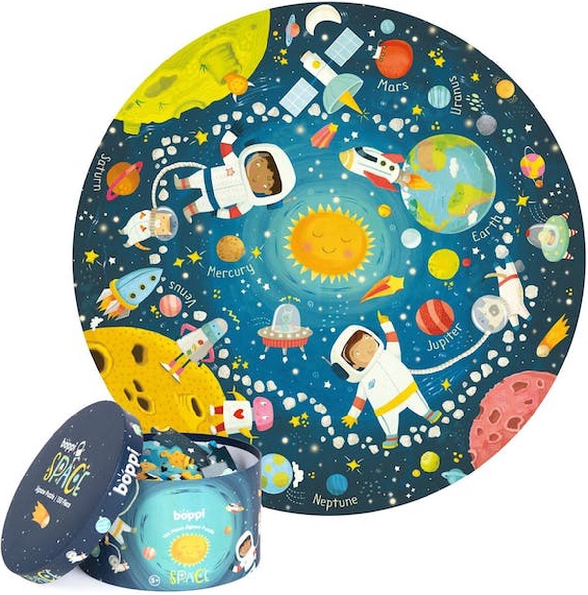 boppi Grote ronde puzzel +- 58 cm (150 st.) Het heelal