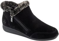 Rieker Booties 47256 Vrouwen Zwart Leer Veterboots Maat 38