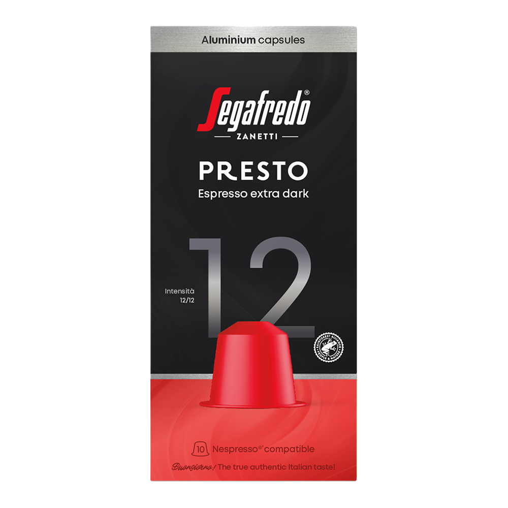 Segafredo Presto Espresso Dark - 10 koffiecups