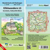 Eifelwandern 13 - Gerolstein, Vulkaneifel (West): Wanderkarte mit Radwegen, Blatt 33-557, 1 : 25 000, Birresborn, Daun, Hillesheim, Jünkerath, Kerpen, Stadtkyll