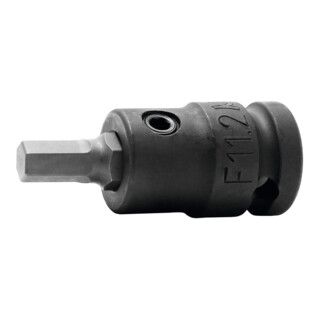 KO-KEN Impact Socket for Hexagon Bolts, 1/2 inch, Hex: 12 mm, Quantity: 1