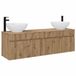 vidaXL Badkamerkastenset 3 st Artisanaal eiken 49 x 44,5 x 66,5 cm