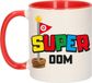 Bellatio Decorations Cadeau koffie/thee mok voor oom - rood - super Oom - 300 ml