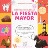 Libro para colorear la Fiesta Mayor (2–6 años) – con imágenes realistas + letra mayúscula + actividades: Inspirado en la pedagogía Montessori y en ... desarrolla motricidad, atención, vocabulario