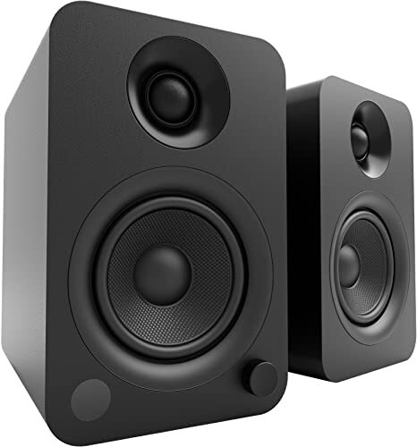 Kanto YU Bluetooth Wireless 140 Watt Powered Bookshelf Speakers - Pair (Black)