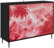 vidaXL Dressoir AACHEN Zwart eiken 102 x 33 x 76 cm Bewerkt hout
