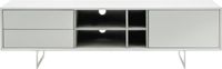 Goossens Tv Meubel Vienna, 1 Deur 2 Laden 4 Open Vakken 42 Cm Diep - Grijs