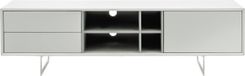Goossens Tv Meubel Vienna, 1 Deur 2 Laden 4 Open Vakken 42 Cm Diep - Grijs