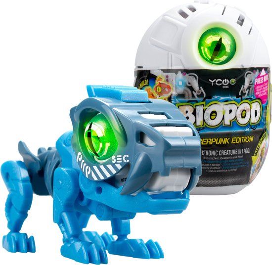 Silverlit BIOPOD Cyberpunk Single - Build Your Own Dino - Light-Up Eyes - With Sound