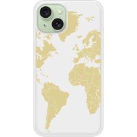 iPhone 15 Map beige bedrukt siliconen hoesje