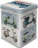 Vespa Model Chart Metalen Theedoosje